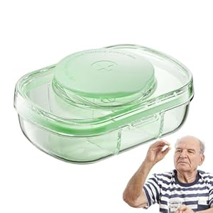 Supplement Organizer, Pillendoosje voor Portemonnee,Doorzichtig draagbaar pillendoosje met 3 compartimenten – Dagelijkse pillendoos-organizer voor opslag van visolie, supplementen, medicijnen, kleine