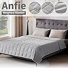 anfie Weighted Blanket King/Queen Size for Adults (80"x87" 20lbs Grey),Cooling Heavy Blanket for Sleeping Perfect for 190-210 lbs, Breathable Blanket for Adults & Couple All Season, Machine Washable #4
