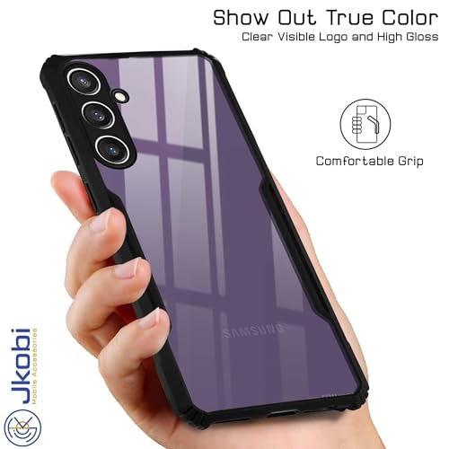 Image of Jkobi Back Case Cover for Samsung Galaxy S23 FE 5G (Shockproof with Polycarbonate Clear Panel | Professional Black)
