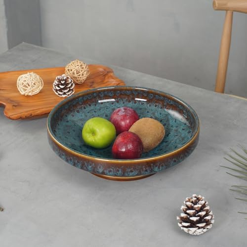 Ste-Cer DECORATIVE BOWL 10.2 INCH Ceramic Fruit Bowl For Kitchen Counter,Decorative Pedestal Bowl thumb #1