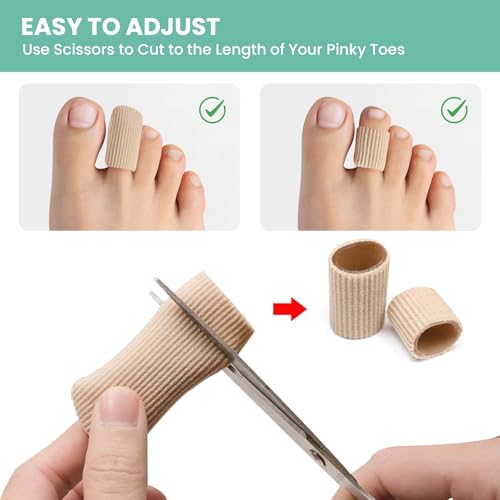 Image of Welnove Gel Toe Cap - 10 Pack Toe Protector for Women Men - Cushions and Protects to Cover Toes, Relief Toe Pain from Ingrown Toenails, Corns, Blisters, Hammer Toes (Medium Size)