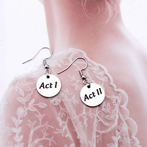 AKTAP Theatre Dangle Earrings Director Actor Jewelry Act I Act II Earrings Gift for Theater Lovers4
