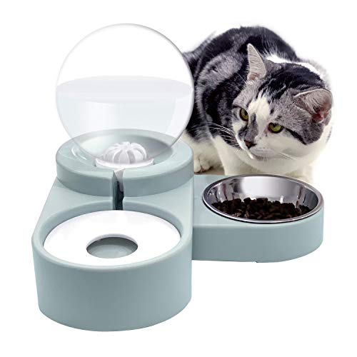 最安値 水飲み器 みずのみ器 自動給水器 給餌ボウル 1 8l ペット用 猫 犬 餌入れ エサやり お留守番対 策 水色 の価格比較