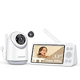  bonoch Babyphone mit Kamera, Lokale Speicherung&Wiedergabe, 1080p HD Kamera&Display, Babyphone Kamera mit Audio 7800mAh, 1800ft, Bewegungs-&Geräuscherkennung, Hack-Proof, Zusätzliches 110° Objektiv