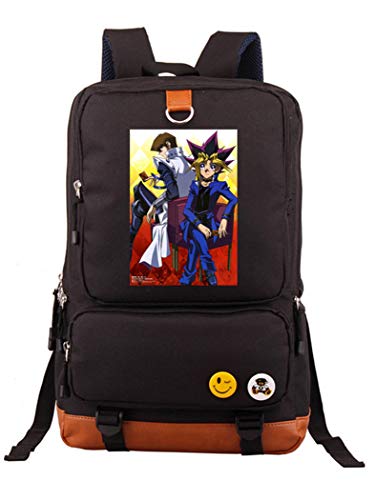 WANHONGYUE Yu Gi Oh Animation Laptop Backpack High School Book Bag College Students Rucksack Black /14