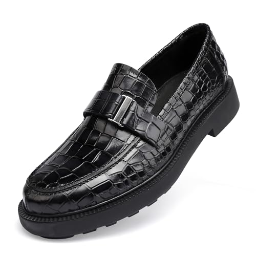 Mens Loafers, Leather Penny Loaferes Slip-On Causel Dress Shoes for Men