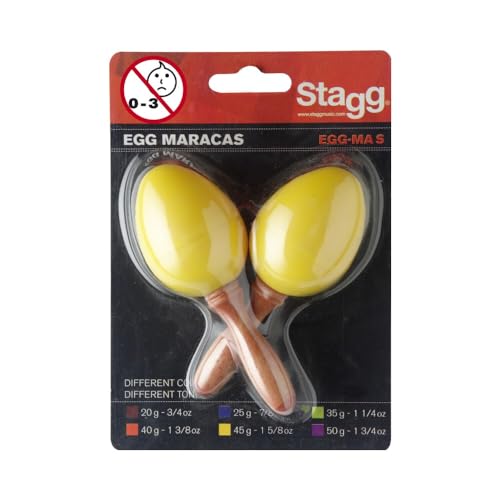 Stagg EGG-MA S/YW - maracas de plástico color amarillo