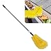 Sunicon Gutter Cleaning Brush with Stainless Steel Long Rods Nylon Adjustable Gutter Cleaning Tool for Roof Dust Leaves Debris