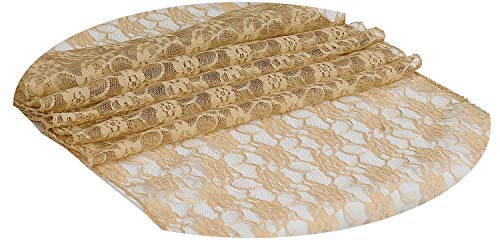 VDS Lace Chair Sashes Chair Cover back Tie Floral Raschel Vintage Bows Ribbon for Wedding Birthday Graduation Engagement Event Party Banquet Venue Hotel Chair Decoration (25 Pieces) - Champagne