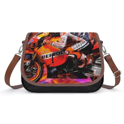 Sac messager en cuir de qualité supérieure style sacoche moto femme