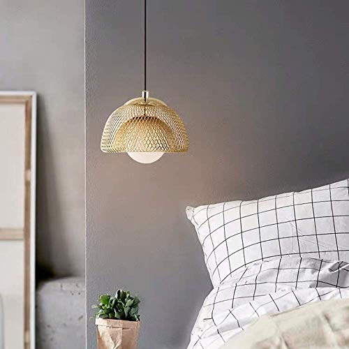 Suspension dôme lumière style japonais lampe studio fer forgé noir