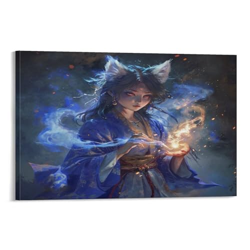Poster Female_kitsune 60x90 cm pour habiller un mur vide de chambre sans effort
