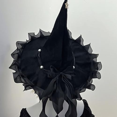 Witch Hats For Women Lolita Magic Wizard Hats Halloween Costume Witch Hat - image 4