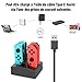 Cargador Mando para Switch 4 en 1 Estación de Carga para Switch...