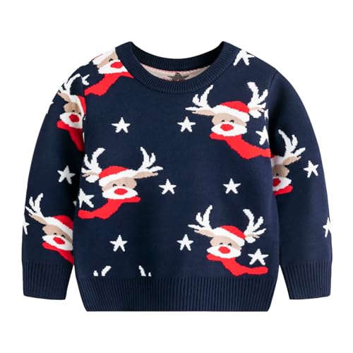 Pull de Noël enfants avec renne mignon du 18 mois au 6 ans