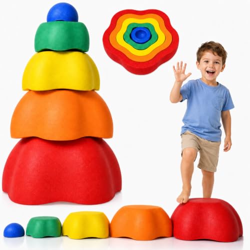 Piedras de Equilibrio, Juguetes Regalo Niño Niña 3-8 Años, Juegos Exterior