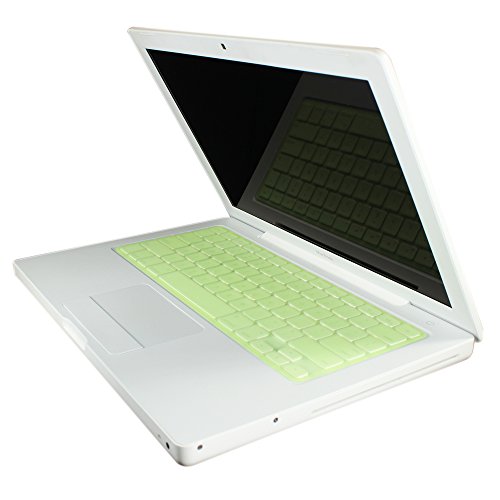 TOP CASE Transparent Green Keyboard Silicone Skin Cover Compatible with Apple MacBook 13