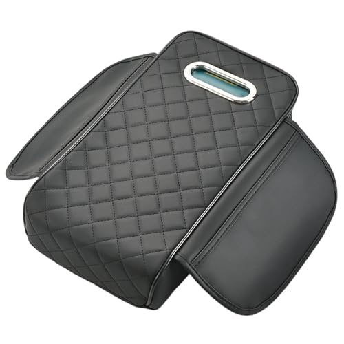 Housse d'accoudoir de voiture universelle en PU - Protection de console centrale avec poches