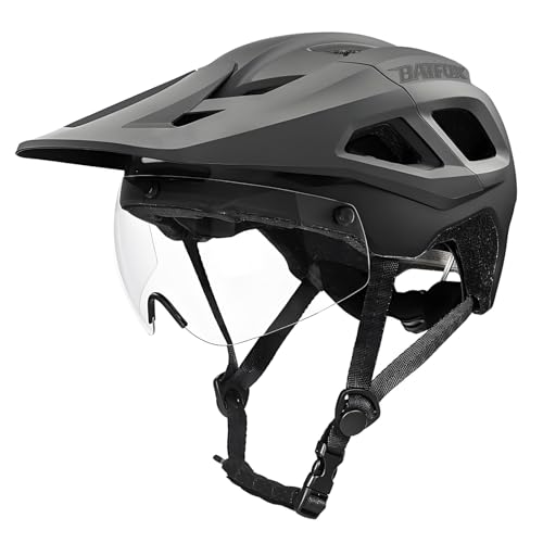 BATFOX MTB Helmet for Men & Women, E-Bike, Black, L(56-60cm)