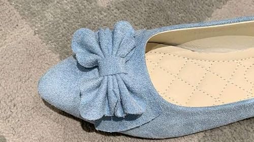 Niction Mary Jane for Women Suede Dressy Pointy Toe Bowknot Ballet Slip On Flats PU Leather Solid Shoes Elegantes Comfortable Soft Shoes for Office Work3