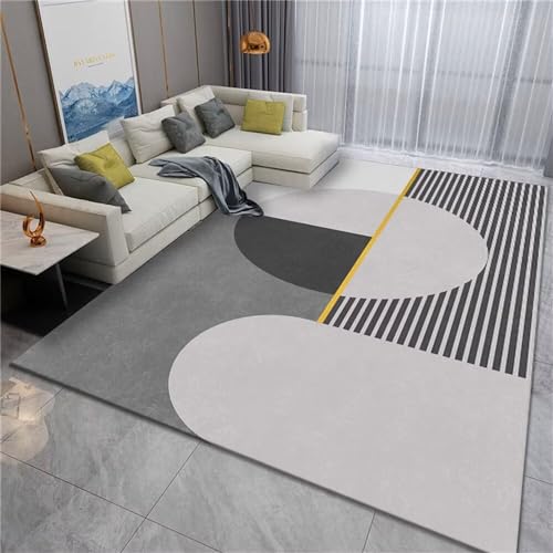 Tapis de cuisine antidérapant au design géométrique irrégulier tapis doux gris 70x140