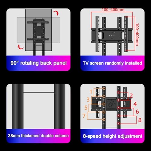 Soporte para TV móvil ajustable para 32-60 pulgadas miniatura 3