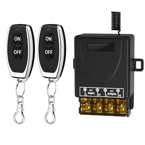 GUUZI Wireless Remote Switch AC 220-240V/30A Relay Wireless RF Switch for Household Appliances, Pumps, Ceiling Lights and Electrical Appliances with 100M Remote Control
