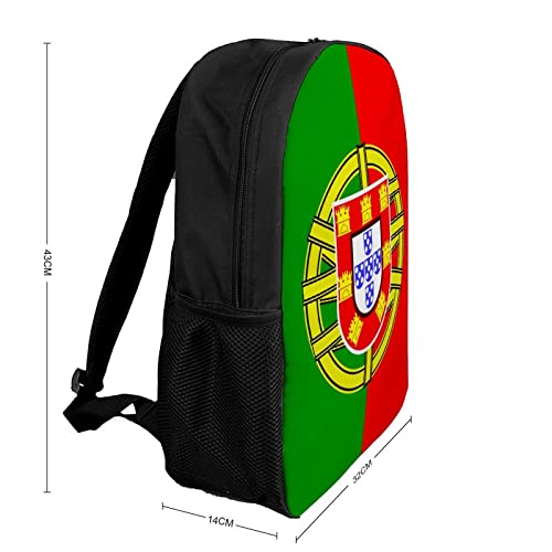 Portuguese Flag Backpack with Adjustable Straps, Suitable for Travel Picnics Activities2