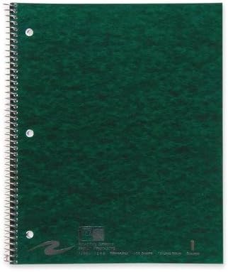 ROARING SPRING Stasher Spiral Notebook, Narrow Ruled 1 Subject Notebook with Cover Pocket, 11" x 9", 100 Sheets, 3 Hole Punched, Perforated Pages, Made in USA