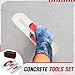 MorningRo 4 Pcs Concrete Hand Tools Set Includes Cement Magnesium Hand Float 16'' x 3-1/8'' Stainless Steel Pool Trowel 16'' x 4'' & 14'' x 4'' Flat Concrete Finishing Trowel and Tool Bag