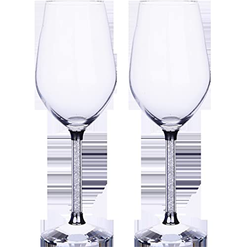 Zsedp Crystal Red Wine Glass Goblet Set Home With Drill Champagne Glass Decanter Upside Down European Wedding Gift (Color : C -Set, Size : As Shown) #TOP7
