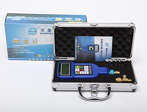 TOPCHANCES Refrigerant Digital Programmable & Alarm Electronic Vacuum Gauge Tester WK-VG88