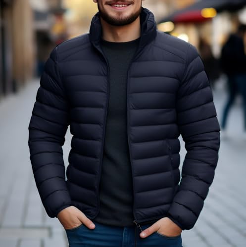 Image of Ben Martin Men's Nylon Jacket|Standard Length Puffer Winter Bomber Jacket|Stylish Jacket|Biker Casual Hoody Jacket