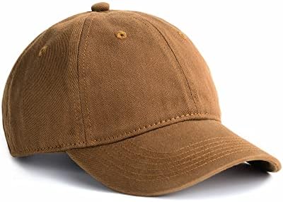 FURTALK Toddler Baseball Hat Kids Boys Girls Adjustable Washed Cotton Baseball Cap with Ponytail (2-5T, Brown)
