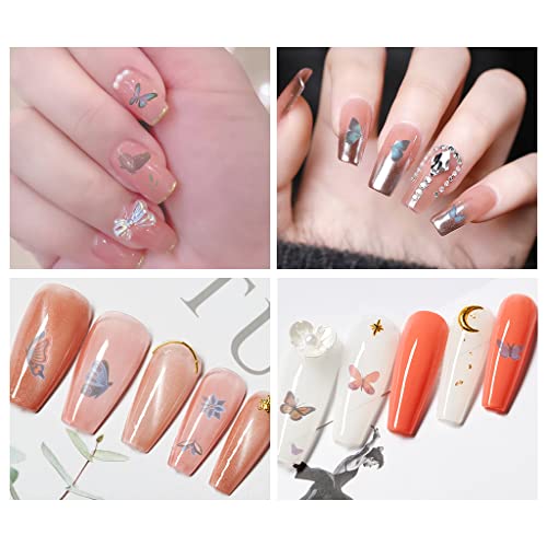 18 Sheets Butterfly Nail Art Stickers Decals, Water Transfer Nail Stickers For Nail Art, Vanessa Self-Adhesive Nail Decals 3D Butterfly Designs Nails For Supplies Butterfly Stickers Decals For Diy Colorful Manicure Tips Décor #TOP6