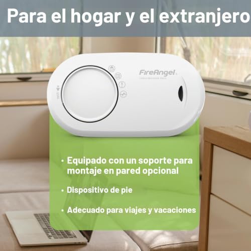 FireAngel FA3820 alarma de monóxido de carbono transparente con batería integrada 6