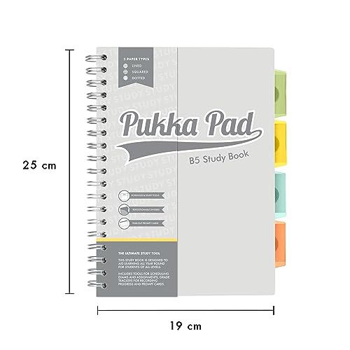 Carnet de notes B5 à intercalaires repositionnables et pages tri-styles pour révisions