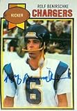 Sports Memorabilia Rolf Benirschke Autographed Football Card (San Diego Chargers) 1979 Topps No.483