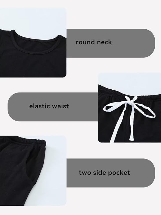 Girls Summer Outfits Girl Clothes Sleeveless Tops and Shorts Set with Pockets Size 4-13 Years - Image 5