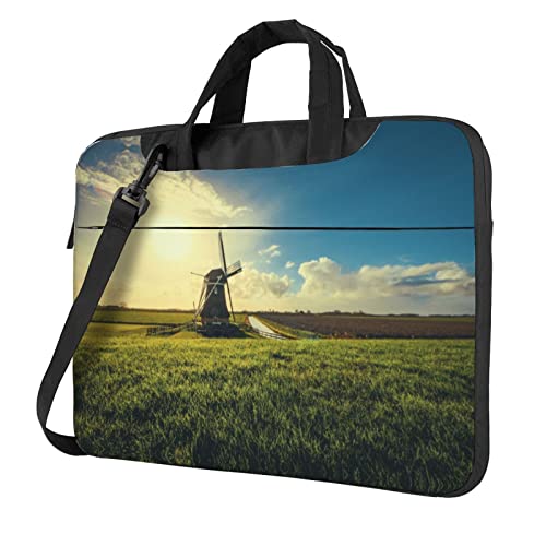 Bolso porta laptop Windmill On The Prairie negro miniatura 1