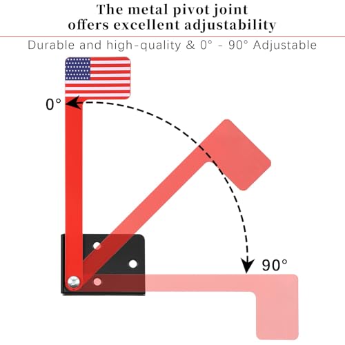 Mailbox Flag Replacement Kit, Heavy Duty Flag for Mailbox, Galvanized Steel Mailboxes Accessories, Two-Way Installation, Pattern of American Flag