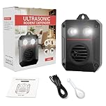 eDog PestGuard Ultrasonic Rat Repeller, Magnetic Ultrasonic Rodent Pest Repellent with Flash Light Rechargeable Eco-friendly IP65 Waterproof for House Indoor Outdoor Mouse Control No Poisons