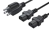 [UL Listed] Pwr+ Extra Long 12 Ft Mickey Mouse Plug Ac Power Supply Cord AC Adapter Laptop Notebook Computer Charger Cable: IEC-60320 IEC320 C5 to NEMA 5-15P