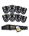 Produktbild Anlapus H.265+ 1080P Outdoor Überwachungskamera Set mit 2TB Festplatte 8CH 1080P DVR mit 8X 2MP Dome Kamera für CCTV Haus Videoüberwachung