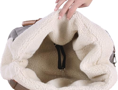 Hundetasche - Tragetasche Kuzco Braun – 40x25x29cm – Polyester – herausnehmbare Fütterung – Abnehmbarer Boden – Standfüße – Sicherheitsleine – Tragegriffe