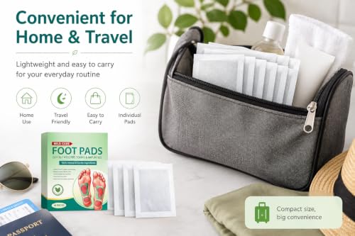 Image of Herbal Foot Pads for Night Use, Self Adhesive Foot Patches for Relaxation 30 Pieces
