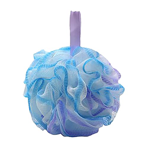 Zialofi バスメッシュプーフ ヘチマ バススポンジ、バスルーム用品、ボディクリーニングツール、ポータブル吊り下げ式シャワープーフ シャワースポンジ 角質除去ボディスクラバー, バイオレット