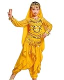 fasching kostüme bauchtänzerin kinder Paket enthalten: Top + Hose+ Taillenkette + Halskette + Schleier