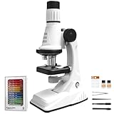 Microscopio para Niños, EASYTAO Kit de Ciencia con Un Microscopio para Niños y 13 Diapositivas Preparadas, Aumento de...