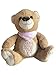 KIDDI-MEDIA Teddy Bär mit Name & Geburtsdatum Bestickt/Geschenk zur Taufe Geburt/personalisiert 30 cm (Halstuch: Rosa (MÄDCHEN)